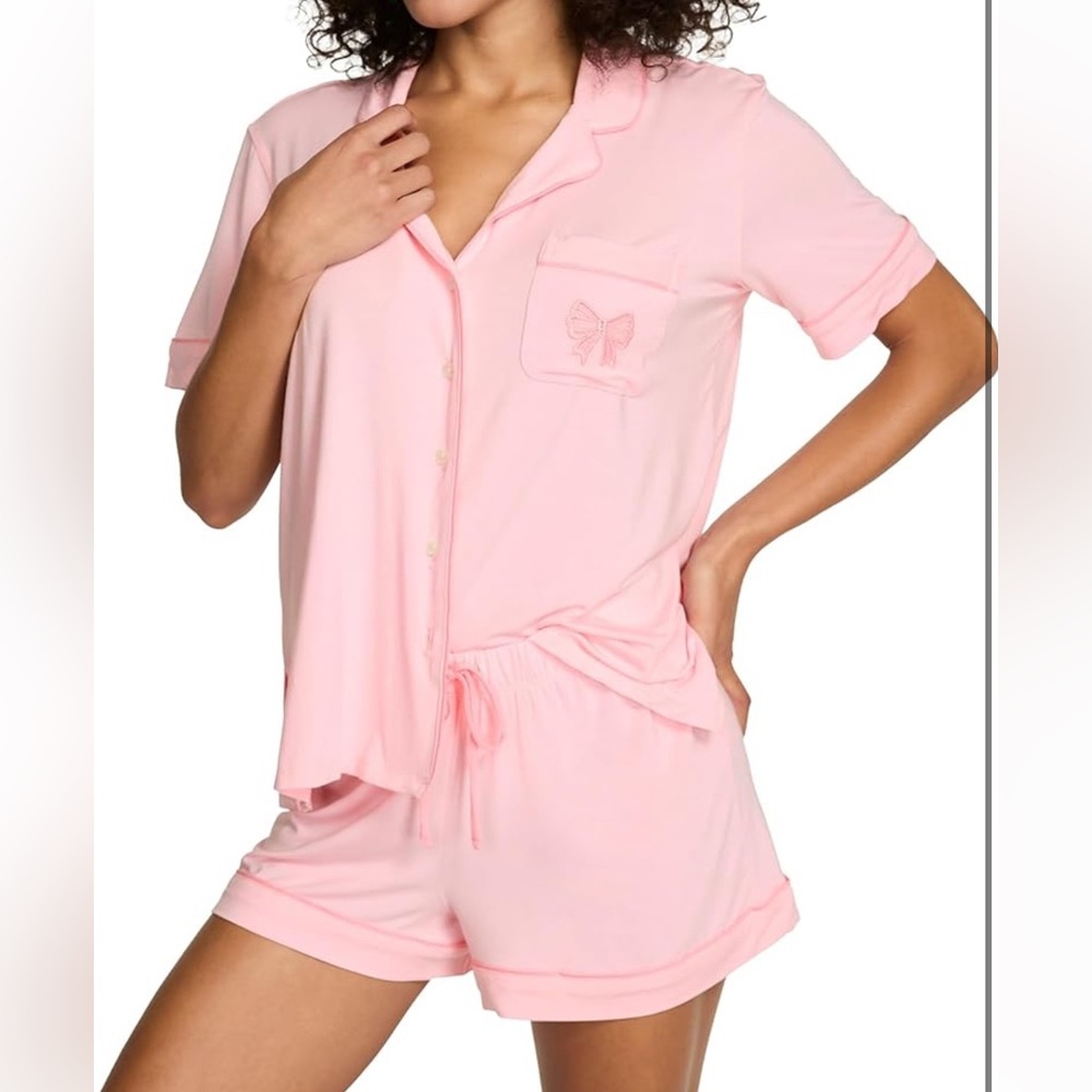 Victoria's Secret Modal Pajama Set, Short Sleeve Button Down and short set